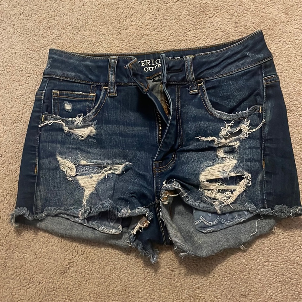 American Eagle Ripped Jean Shorts